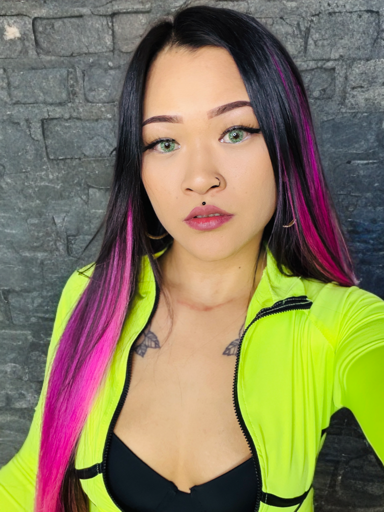 Neon selfie